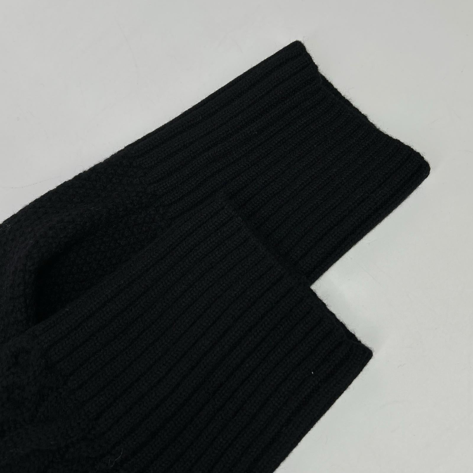 23区 23区 ブラック 【洗える】ウールカシミヤ アランパターン カーディガン トップス