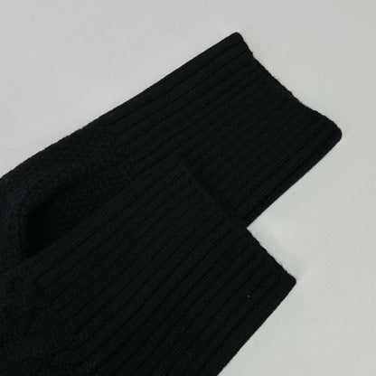 23区 23区 ブラック 【洗える】ウールカシミヤ アランパターン カーディガン トップス