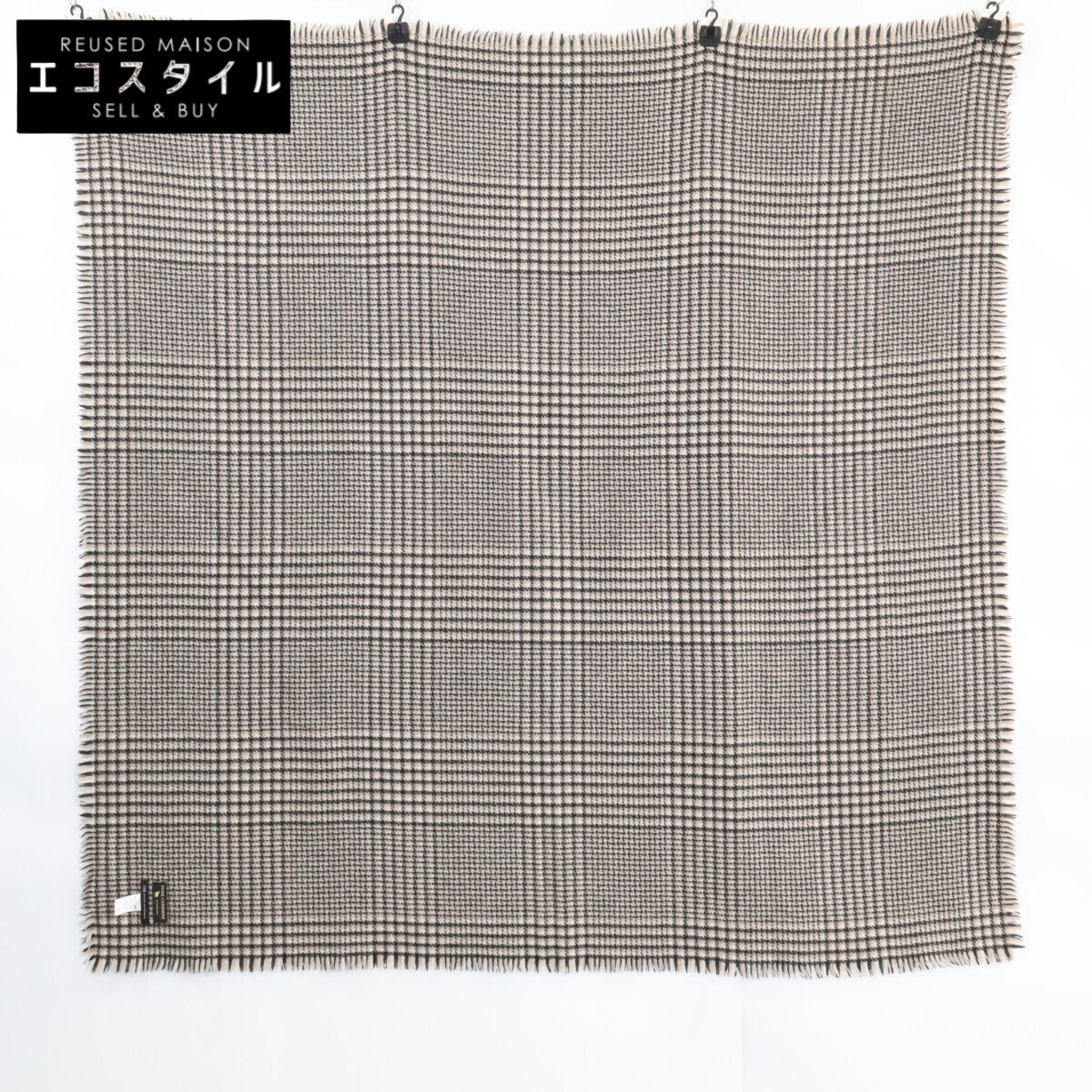 23区 【美品】AA3DIA0403 格纹羊绒围巾 F 女士