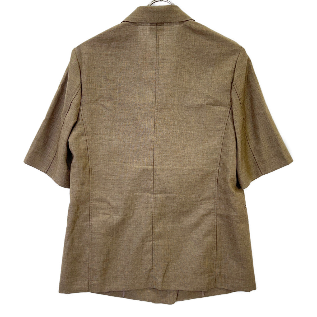Spick&Span スピック＆スパン 25SS ﾌﾞﾗｳﾝ 金ﾎﾞﾀﾝ ﾀﾞﾌﾞﾙ ﾄﾞﾗｲｸﾛｽﾊｰﾌ