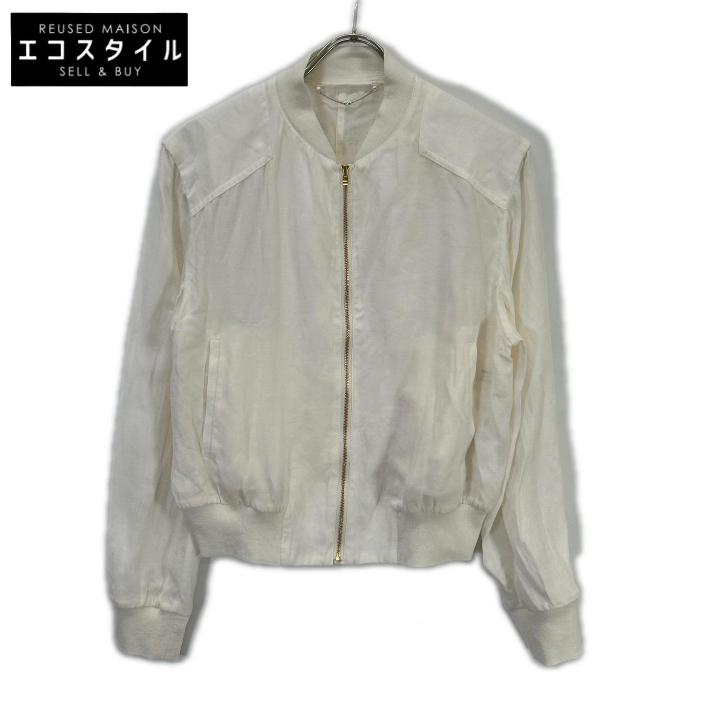 White Bernard Blouson Jacket 4 Ladies