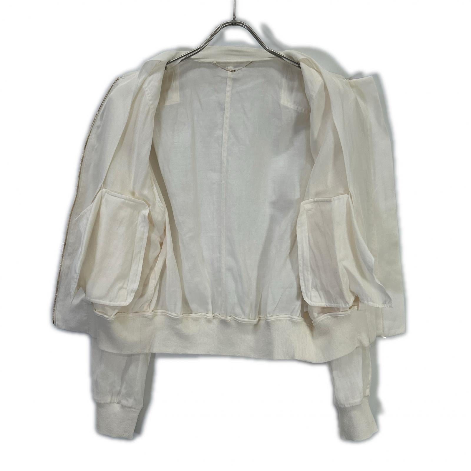 White Bernard Blouson Jacket 4 Ladies