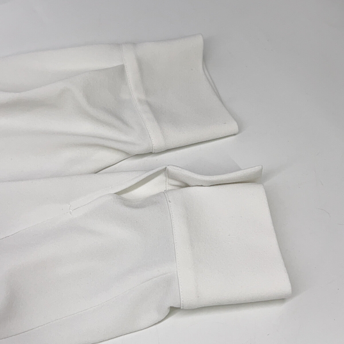 ICB White Washable Marabou Georgette Design Cut-and-Sew Top S Ladies