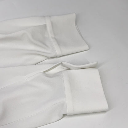 ICB White Washable Marabou Georgette Design Cut-and-Sew Top S Ladies