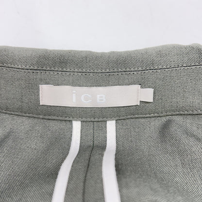 ICB アイシービー モスグレー 接触冷感・UVケア・撥水・洗える LooseWeave ダブルブレストジャケット パンツ セット ジャケット