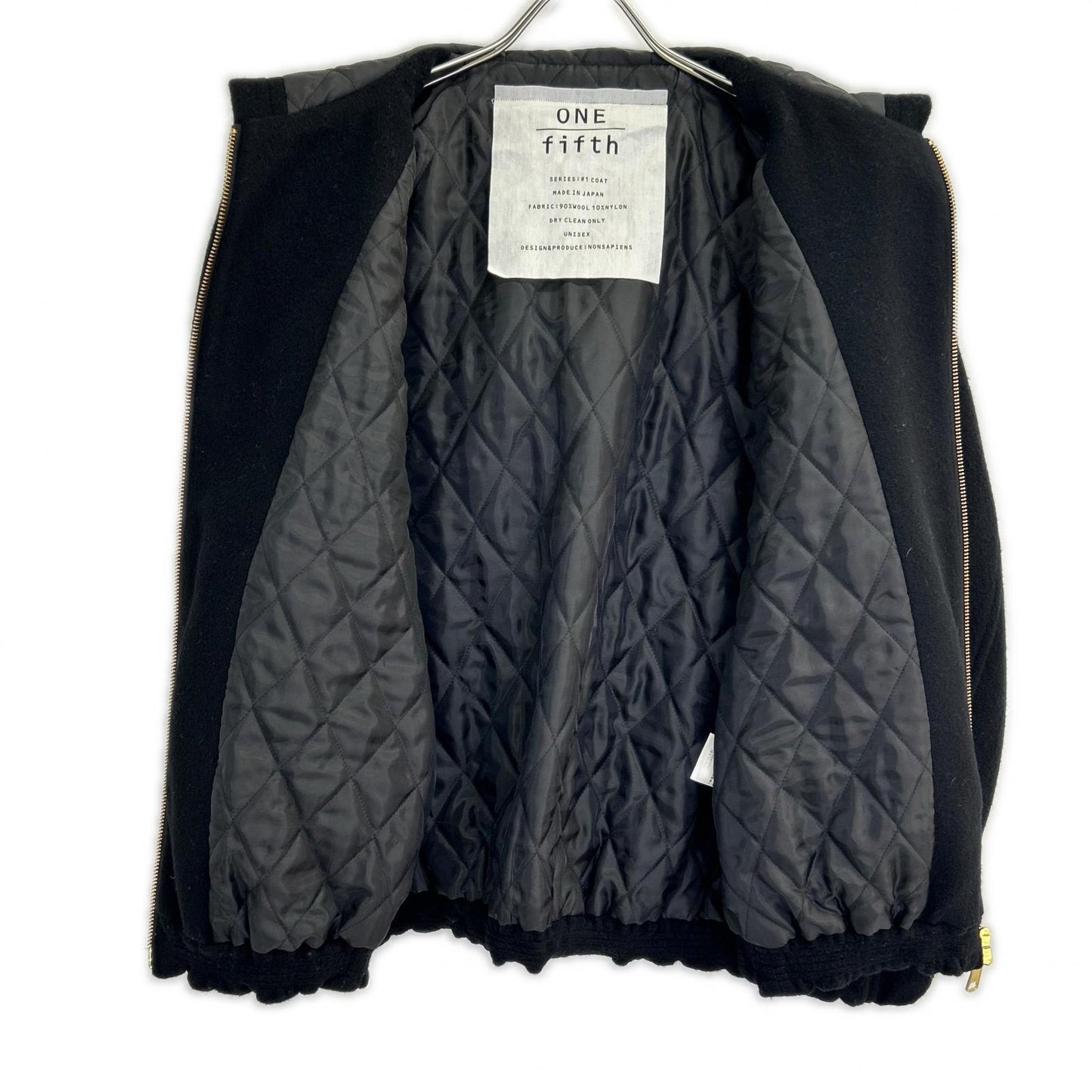 ONE FIFTH Black Melton Wool Insulated Parka Jacket 1 Women's