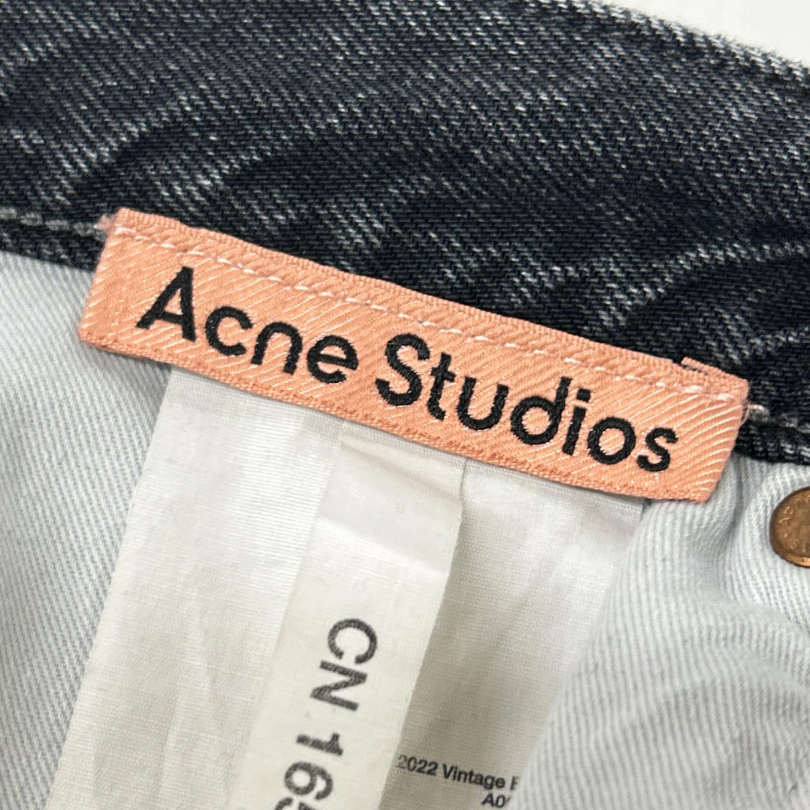 ACNE STUDIOS アクネ ストゥディオズ A00463 22年 ブラック リラックスフィットジーンズ デニム パンツ ボトムス
