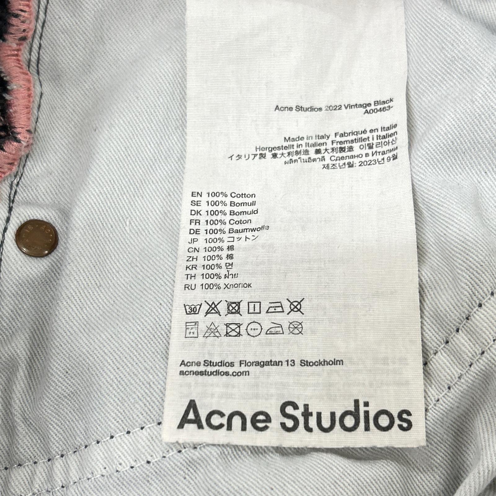 ACNE STUDIOS アクネ ストゥディオズ A00463 22年 ブラック リラックスフィットジーンズ デニム パンツ ボトムス