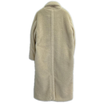 ACYM Acym 035351002 Ivory Teddy Boa Long Coat Coat