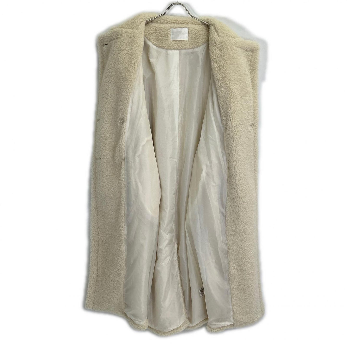 ACYM ARSYME 035351002 IVORY Teddy Boa Long Coat Coats F Women's
