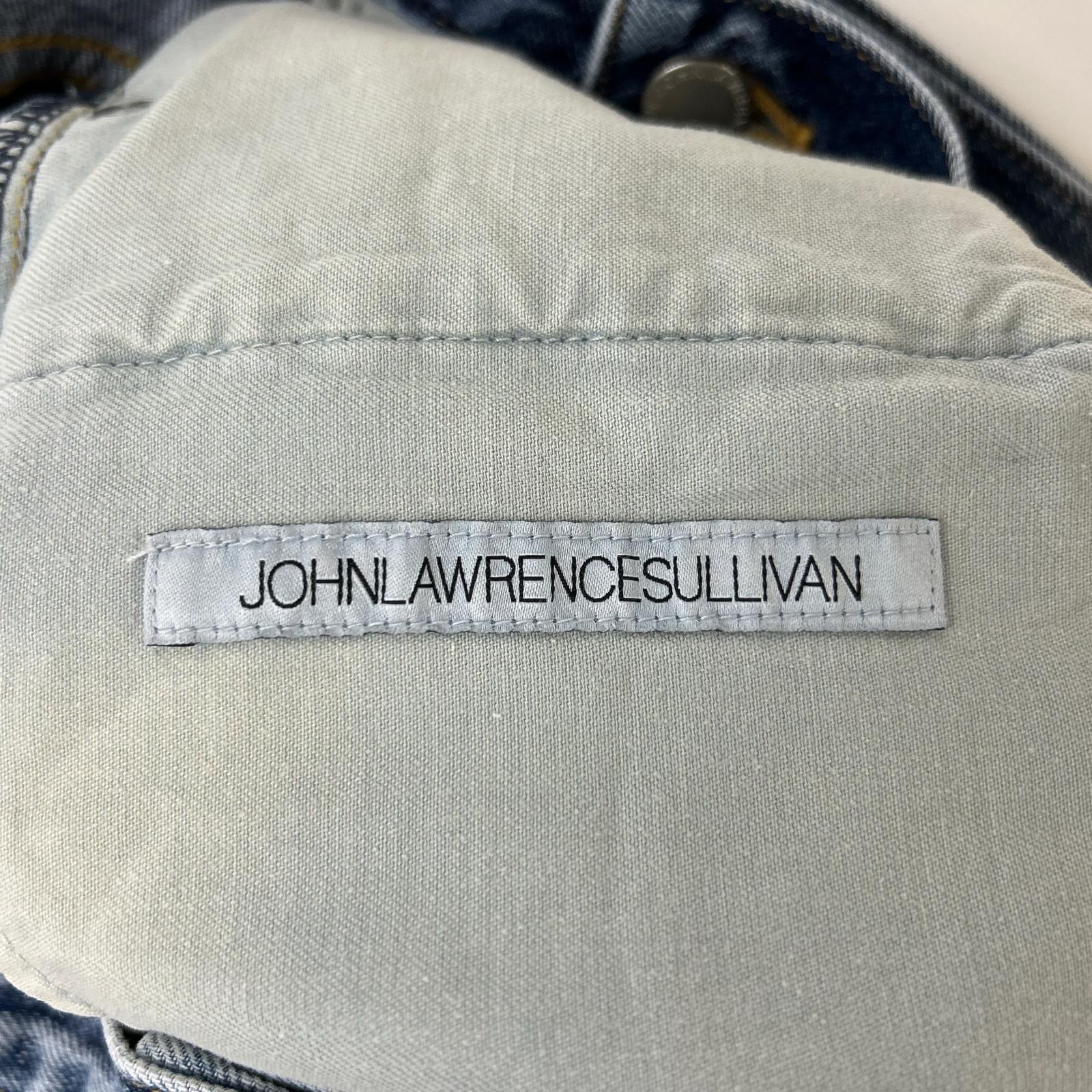 JOHN LAWRENCE SULLIVAN 约翰·劳伦斯·沙利文 蓝色 JLSW-02-S 水洗牛仔宽腿裤 裤装