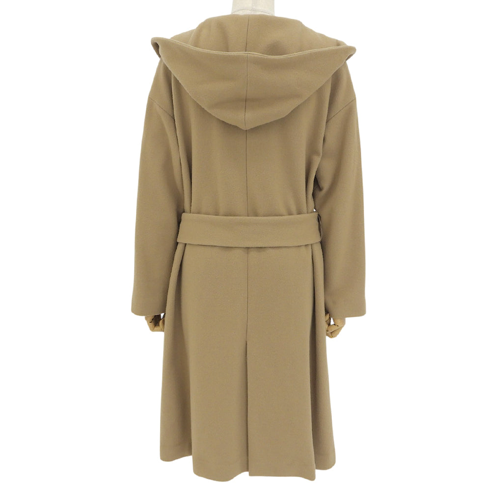 SACRA サクラ 美品 ウール ベルト付き ラップコート レディース ベージュ 38 601081 コート