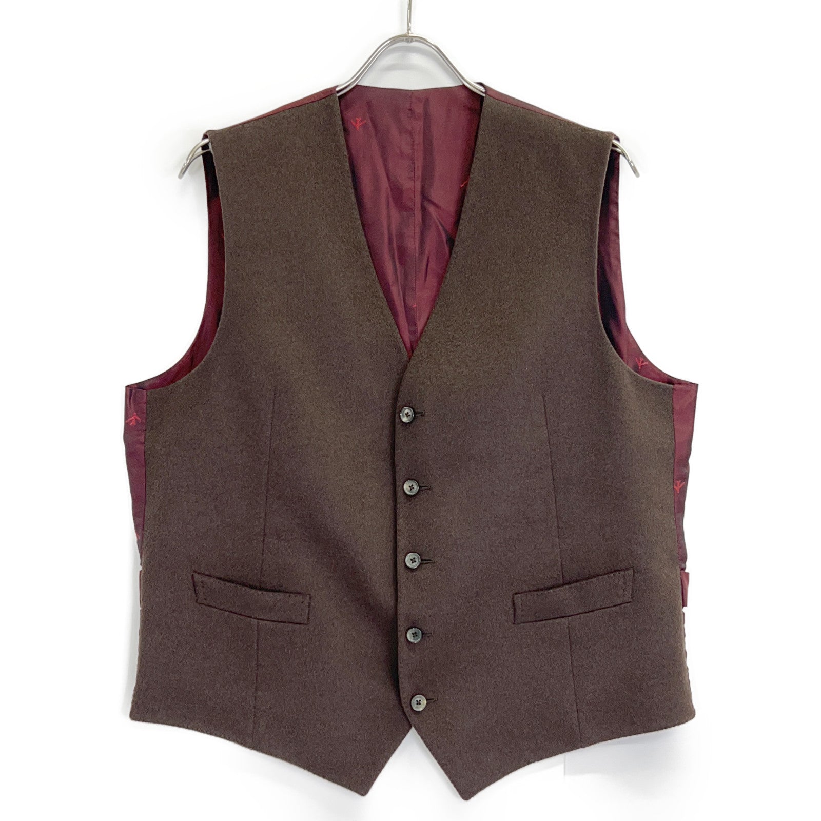 ISAIA 意萨亚 棕色 GT023I/000 100%羊绒 马甲 背心