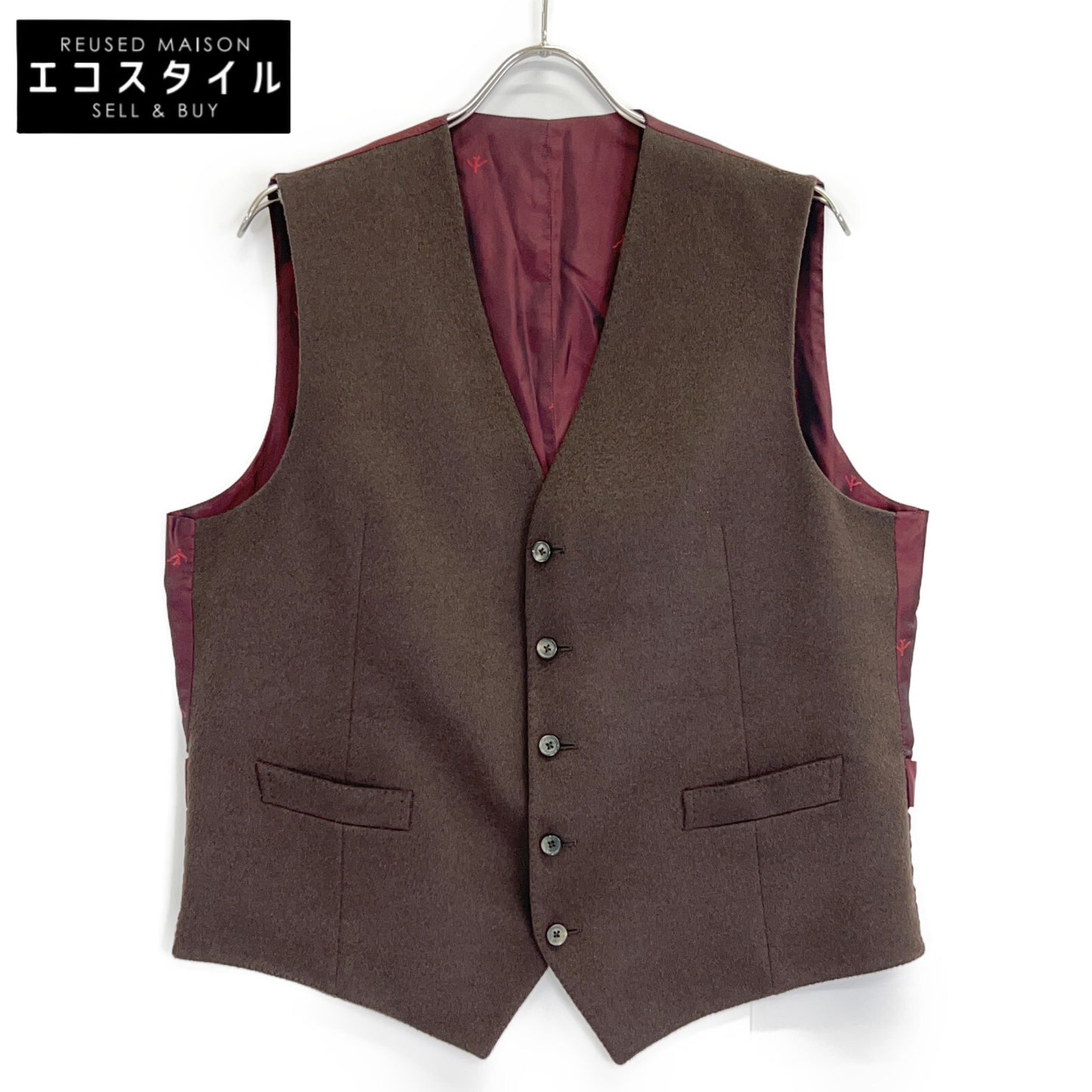 ISAIA 意萨亚 棕色 GT023I/000 100%羊绒 马甲 背心