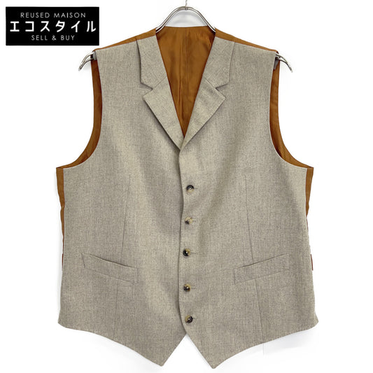 ISAIA イザイア グレー GT021I/000 ウール100 襟付き ベスト ジレー ベスト