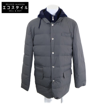 BRUNELLO CUCINELLI Brunello Cucinelli [Beautiful/Domestic Regular] LAK1548055 Wool/Cashmere/Silk Knit Hybrid Hooded Down Jacket L Men's