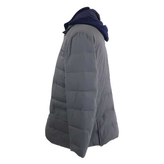 BRUNELLO CUCINELLI Brunello Cucinelli [Beautiful/Domestic Regular] LAK1548055 Wool/Cashmere/Silk Knit Hybrid Hooded Down Jacket L Men's