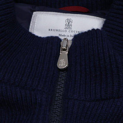 BRUNELLO CUCINELLI Brunello Cucinelli [Beautiful/Domestic Regular] LAK1548055 Wool/Cashmere/Silk Knit Hybrid Hooded Down Jacket L Men's