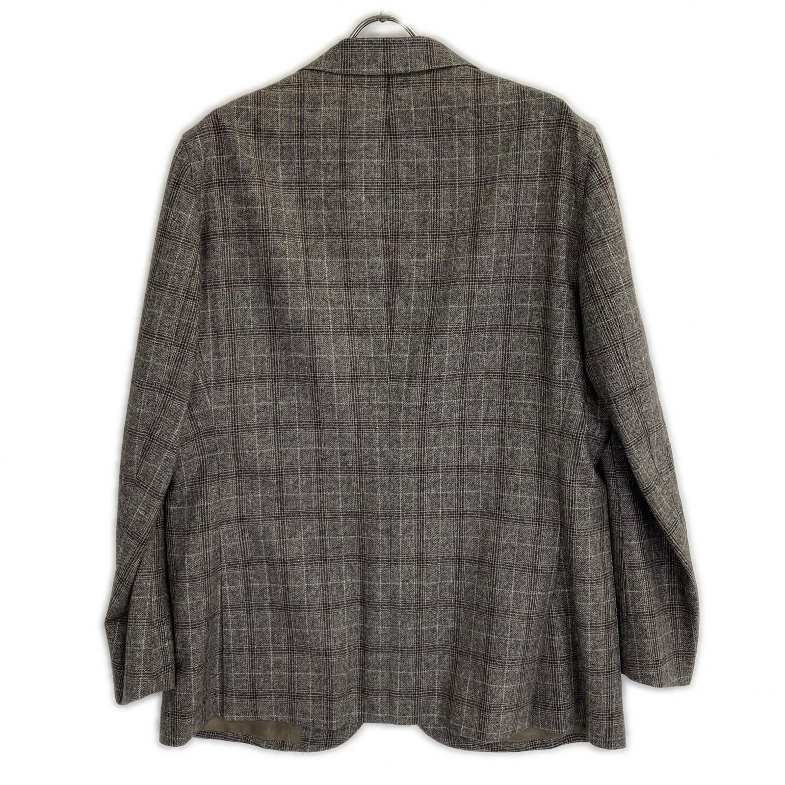 Sartoria Ypsilon サルトリアイプシロン グレーブラウン E.THOMAS生地 カシミヤ混ウール チェック 2B ジャケット ジャケット