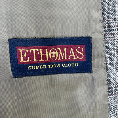 Sartoria Ypsilon サルトリアイプシロン グレーブラウン E.THOMAS生地 カシミヤ混ウール チェック 2B ジャケット ジャケット