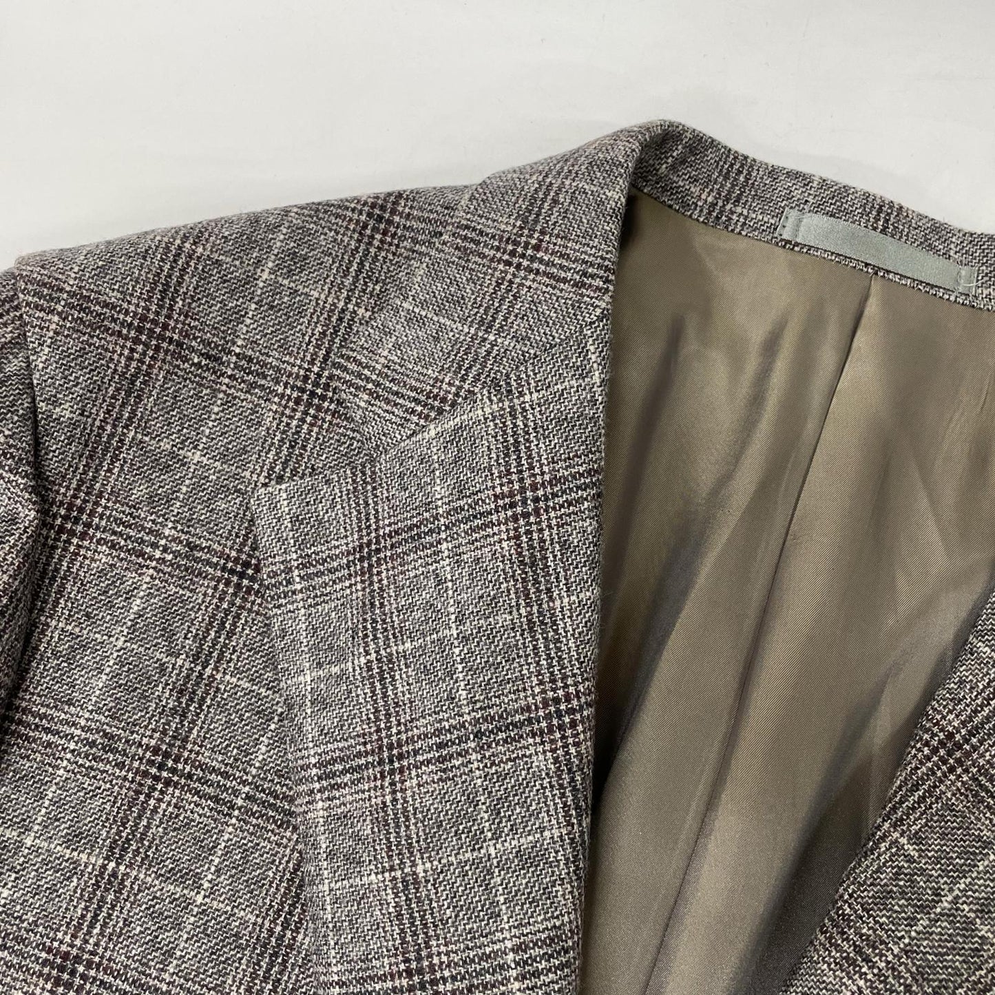 Sartoria Ypsilon サルトリアイプシロン グレーブラウン E.THOMAS生地 カシミヤ混ウール チェック 2B ジャケット ジャケット