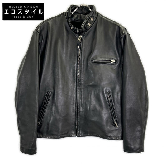 SCHOTT ショット 641 ﾌﾞﾗｯｸ ﾗｲﾅｰ付き ｼﾝｸﾞﾙ ﾗｲﾀﾞｰｽｼﾞｬｹｯﾄ ジャケット 42