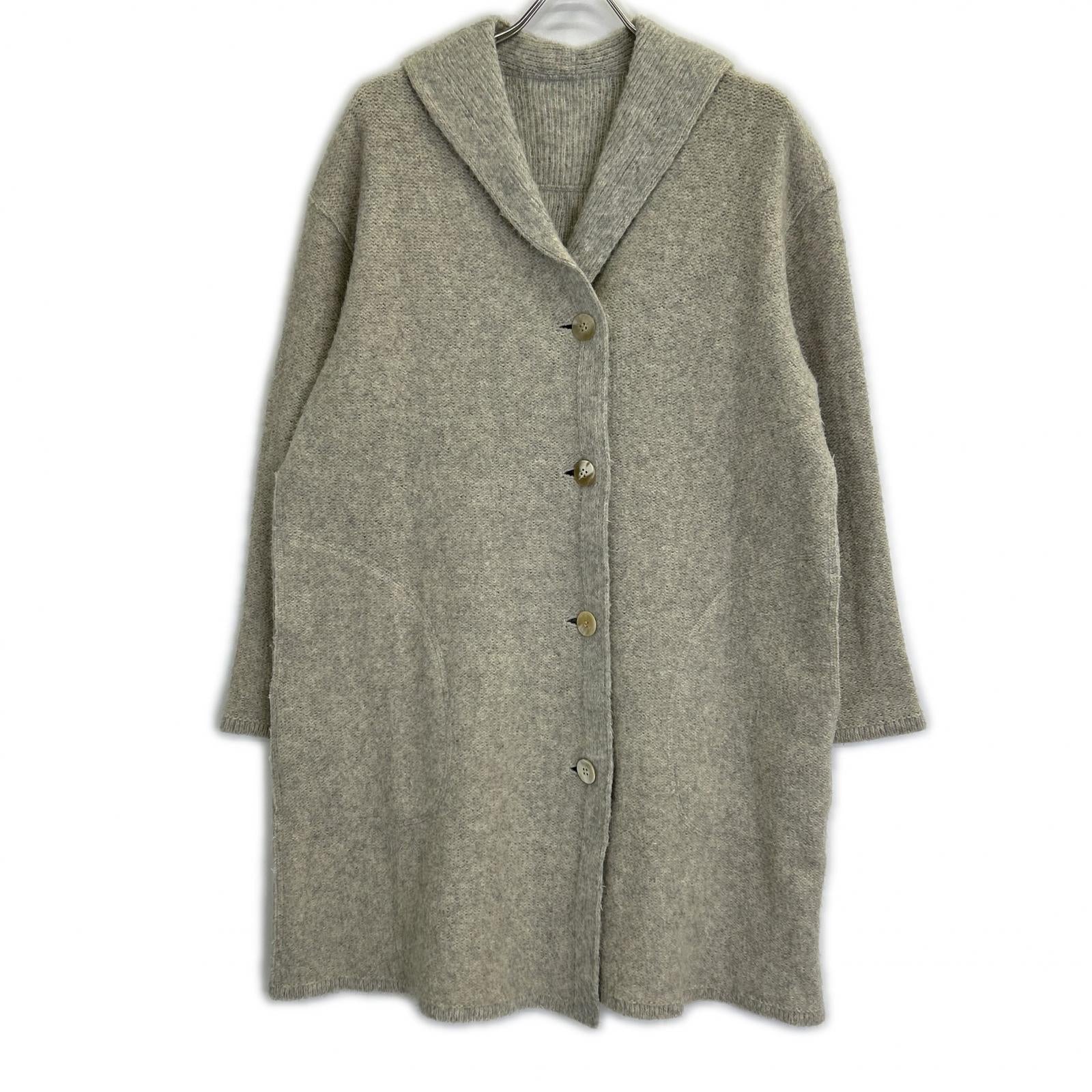 HaaT ISSEY MIYAKE 心形 三宅一生 灰色 羊毛 青果领 大衣 外套 2 女士