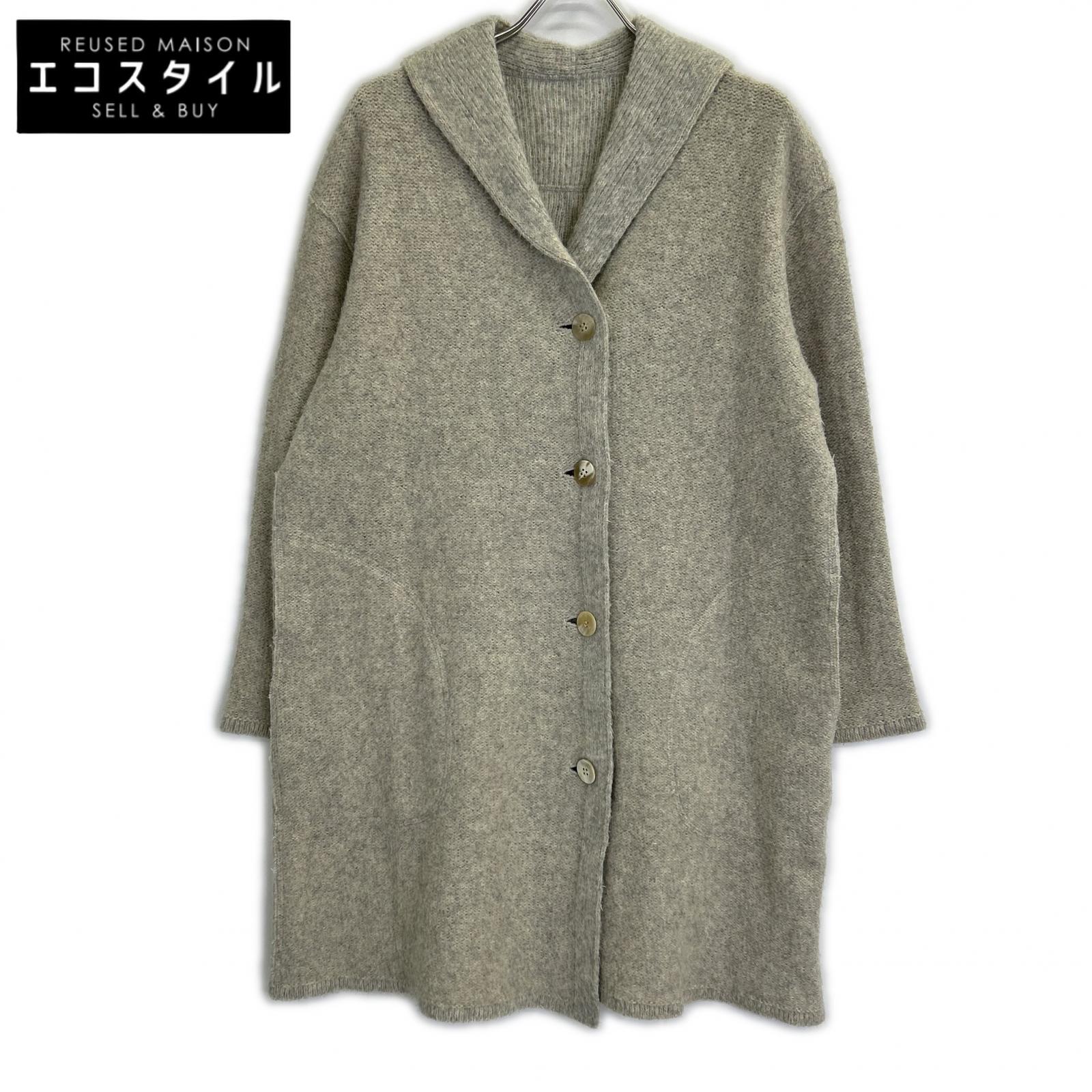 HaaT ISSEY MIYAKE 心形 三宅一生 灰色 羊毛 青果领 大衣 外套 2 女士