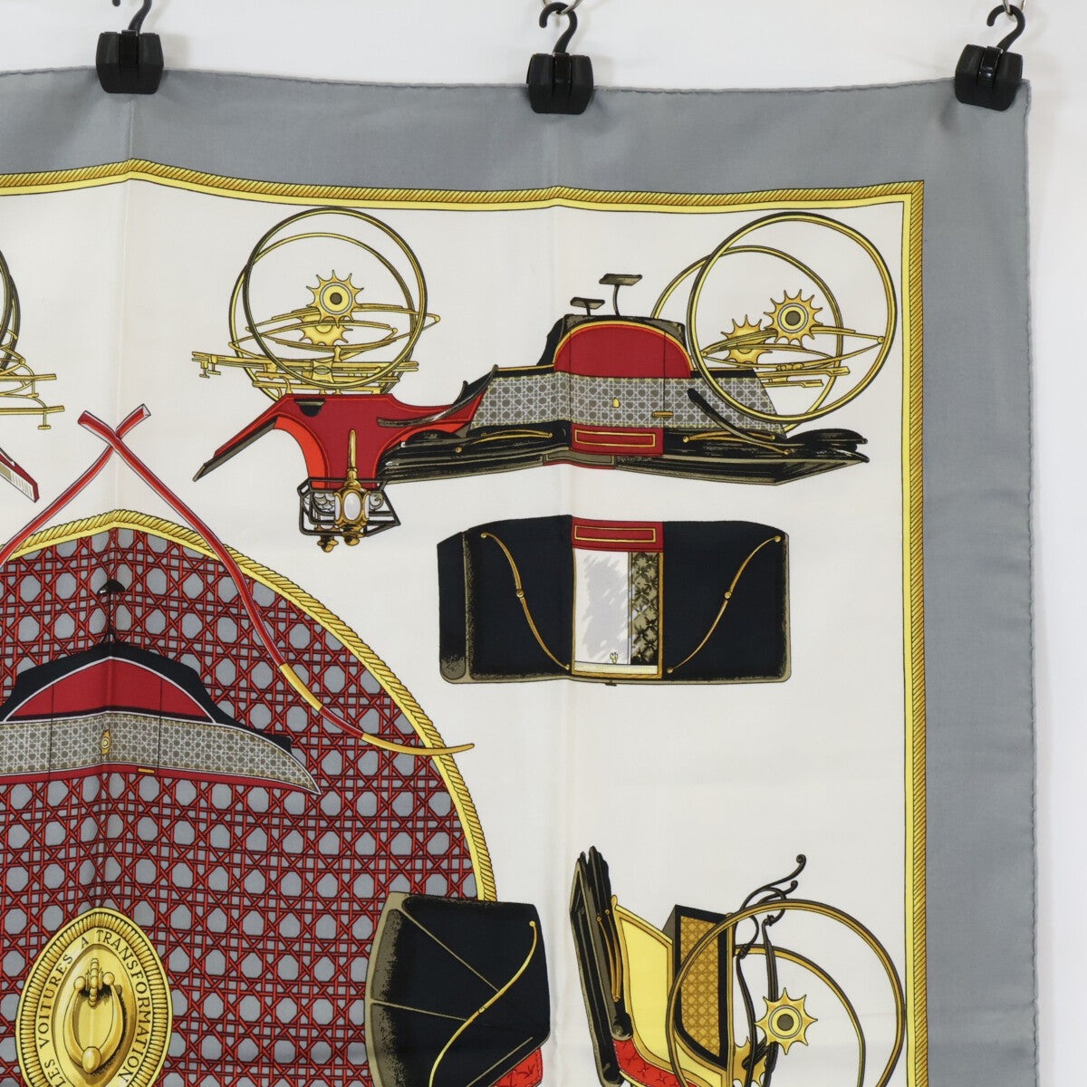 HERMES エルメス LES VOITURES A TRANSFORMATION 折畳式幌の馬車 カレ90 シルク スカーフ