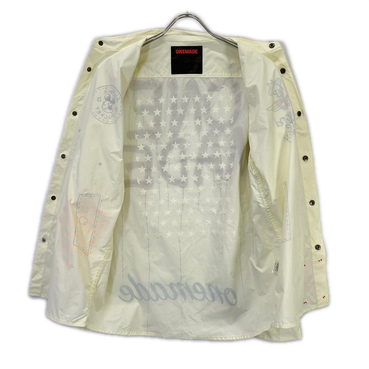 ONE MADE One Made Yellow handmade design shirt blouson Top