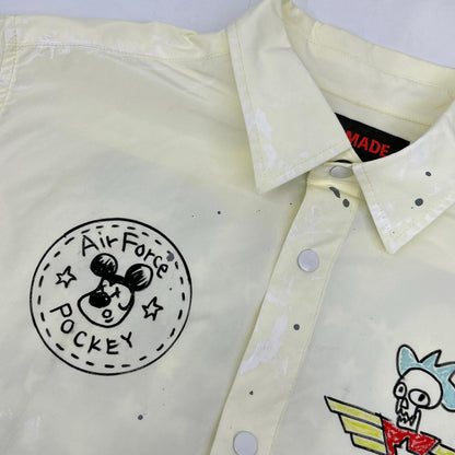 YELLOW HANDMADE DESIGN SHIRT BLOUSON Tops M Men's