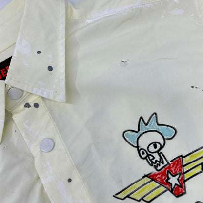 YELLOW HANDMADE DESIGN SHIRT BLOUSON Tops M Men's