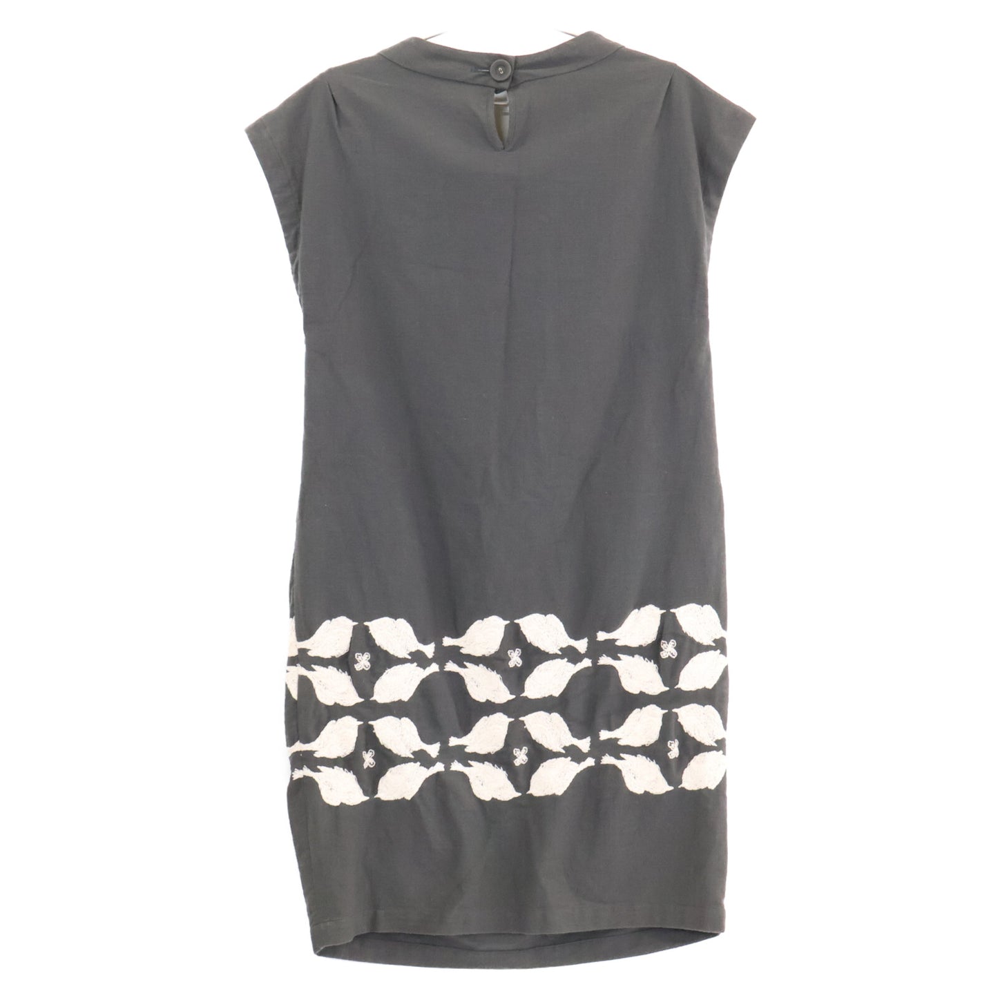 mina perhonen mina perhonen [Beautiful Condition] qs3836 four birds Bird Embroidery Sleeveless Dress