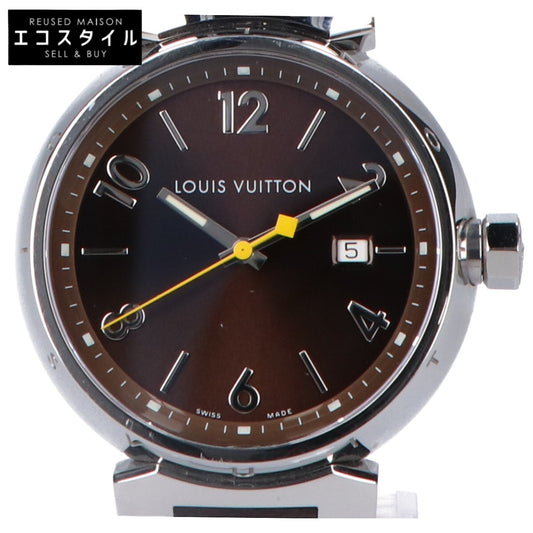 LOUIS VUITTON ルイヴィトン Q1111 ブラウン タンブール QZ時計 腕時計
