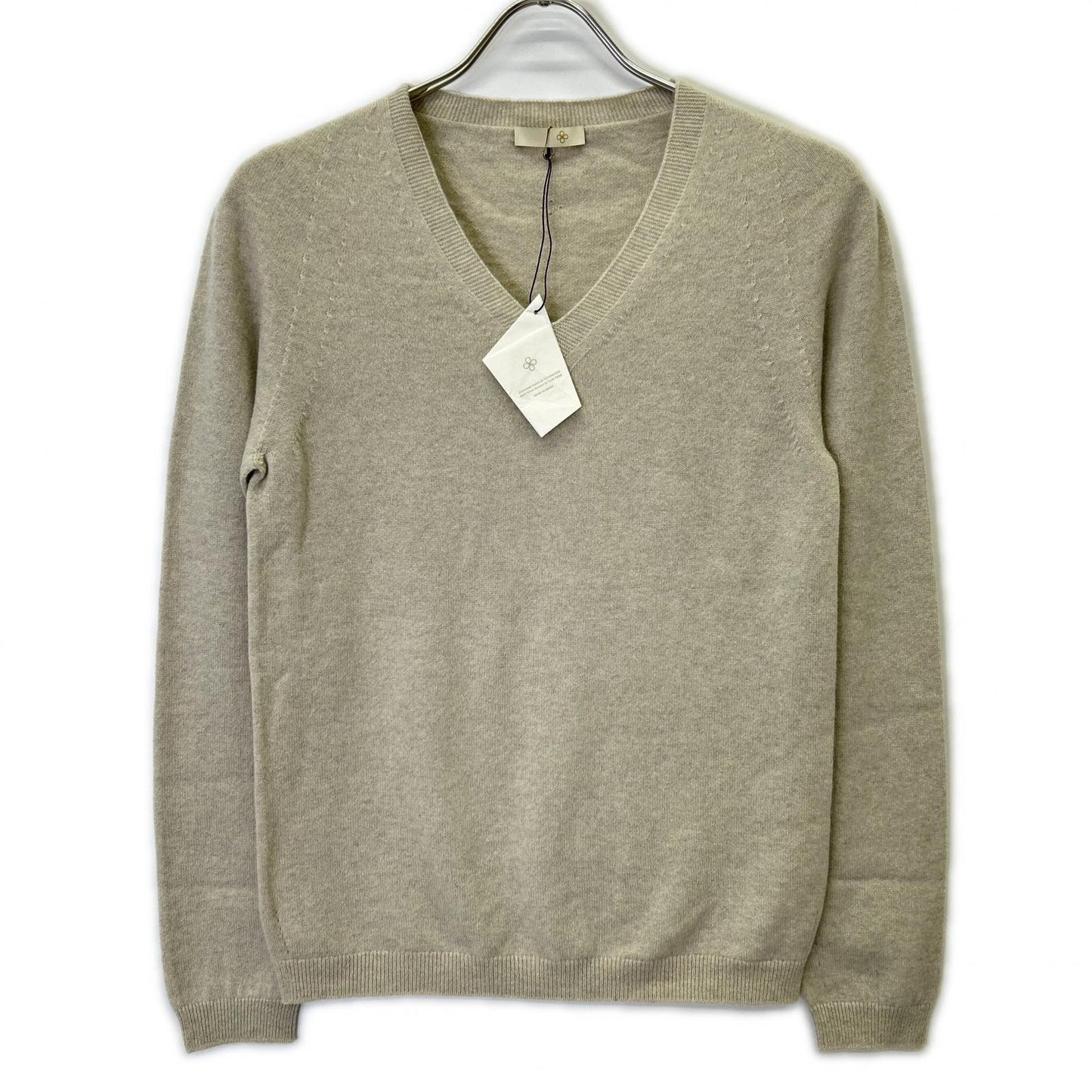 TOYOBOSHI Toyobo KITOI KARIBA 10IT-PC2501 Gray 100% Cashmere V-Neck Sweater Top