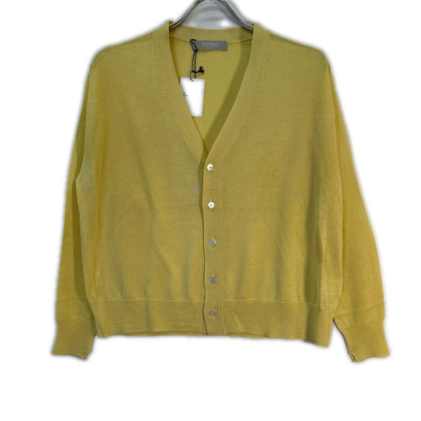 CASIMICO CASI-2503 Yellow Silk Cardigan Top
