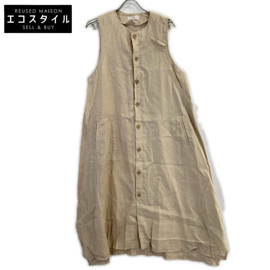 Y's Wise 【美品】YI-D07-829 23年度假系列 亚麻无袖连衣裙
