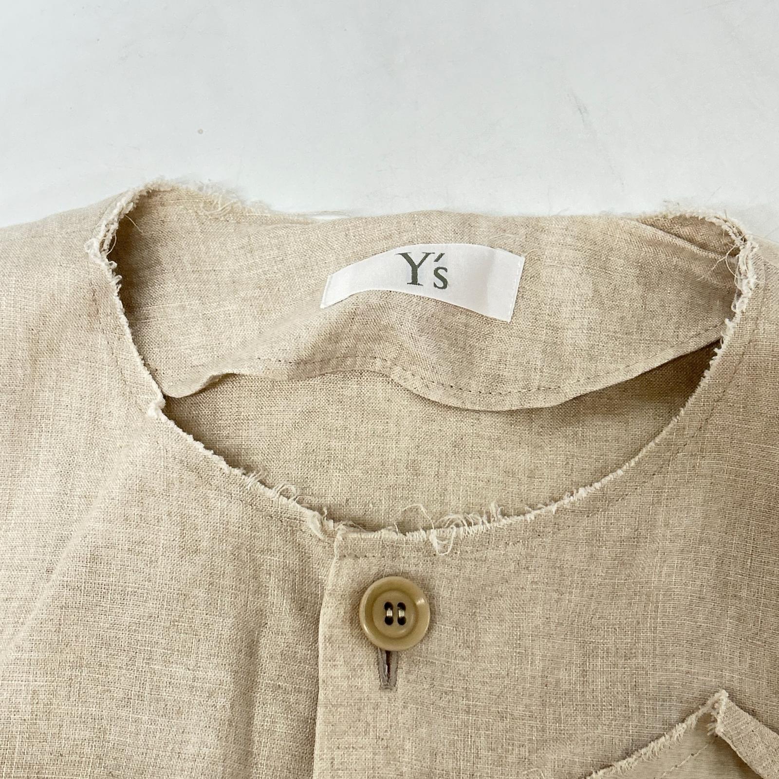 Y's ワイズ 【美品】YI-D07-829 23年リゾートコレクション リネン ノースリーブ ワンピース