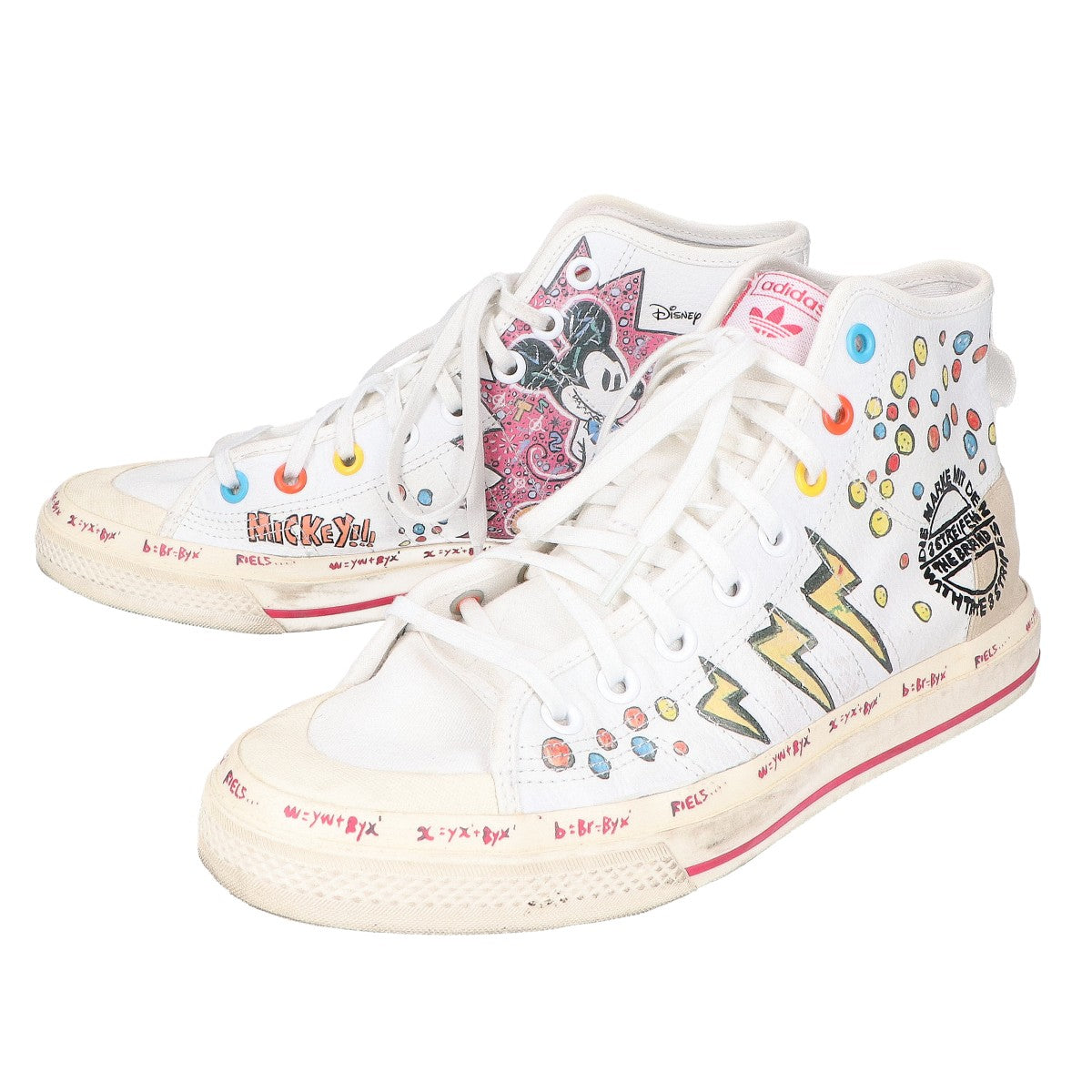 adidas アディダス ×Disney ホワイト GZ8838 Nizza Hi RF Mickey Mouse スニーカー シューズ