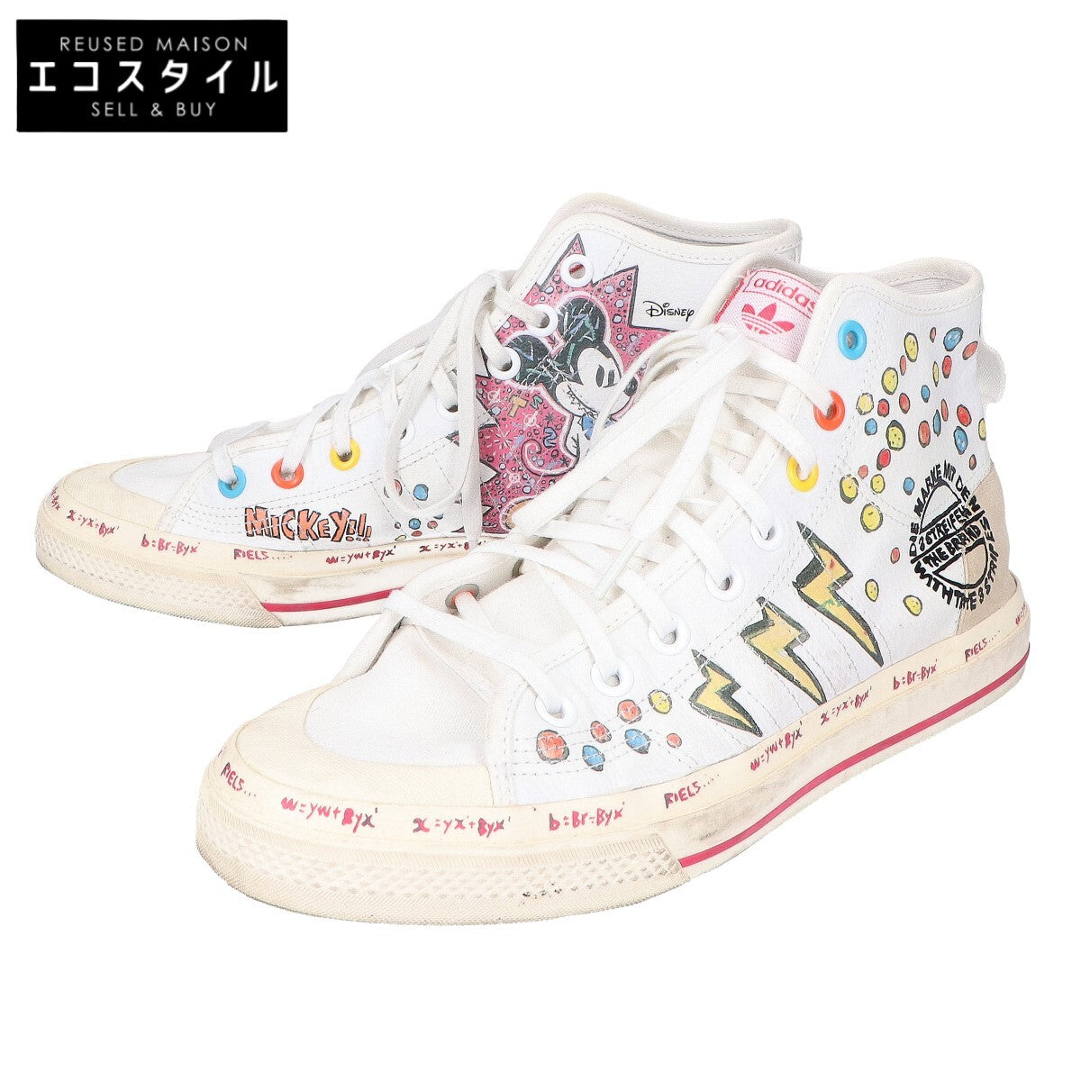 adidas 阿迪达斯 ×Disney 白色 GZ8838 Nizza Hi RF 米奇老鼠 运动鞋