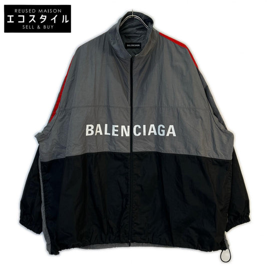 BALENCIAGA バレンシアガ 【国内正規】534317 ZIP UP LOGO JACKET ロゴプリント ナイロン ジャケット