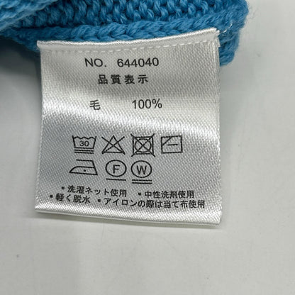 HILTON ヒルトン 【トガニット】644040 ブルー ウール タートルネックニット トップス