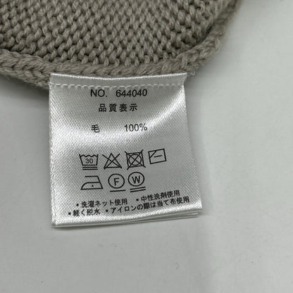HILTON Hilton [Toga Knit] 644040 Beige Wool Turtleneck Knit Top