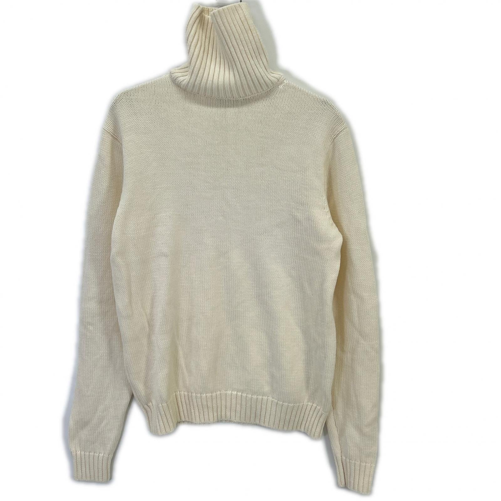 HILTON [Toga Knit] 644040 Ivory Wool Turtleneck Knit Top