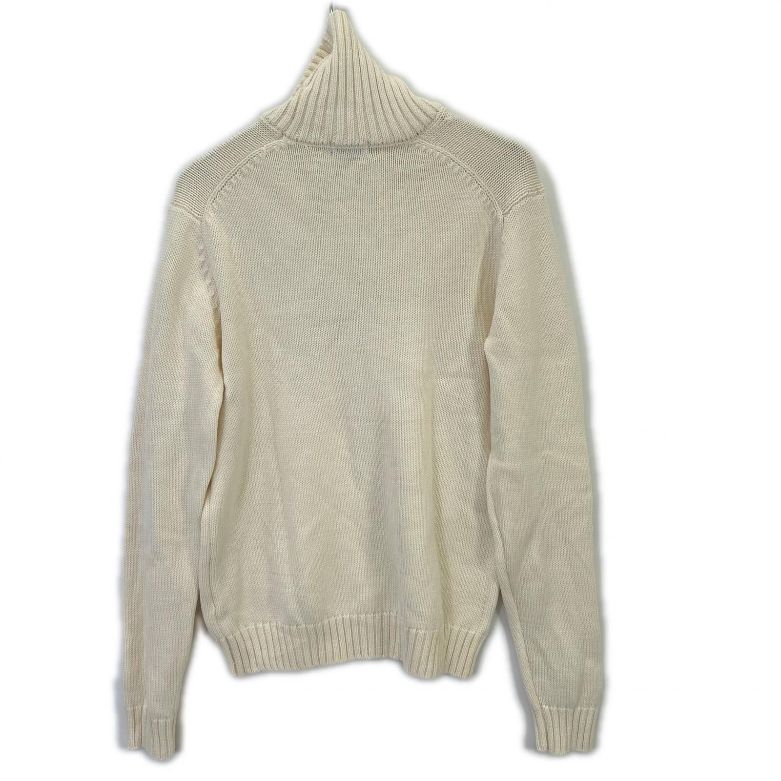 HILTON [Toga Knit] 644040 Ivory Wool Turtleneck Knit Top