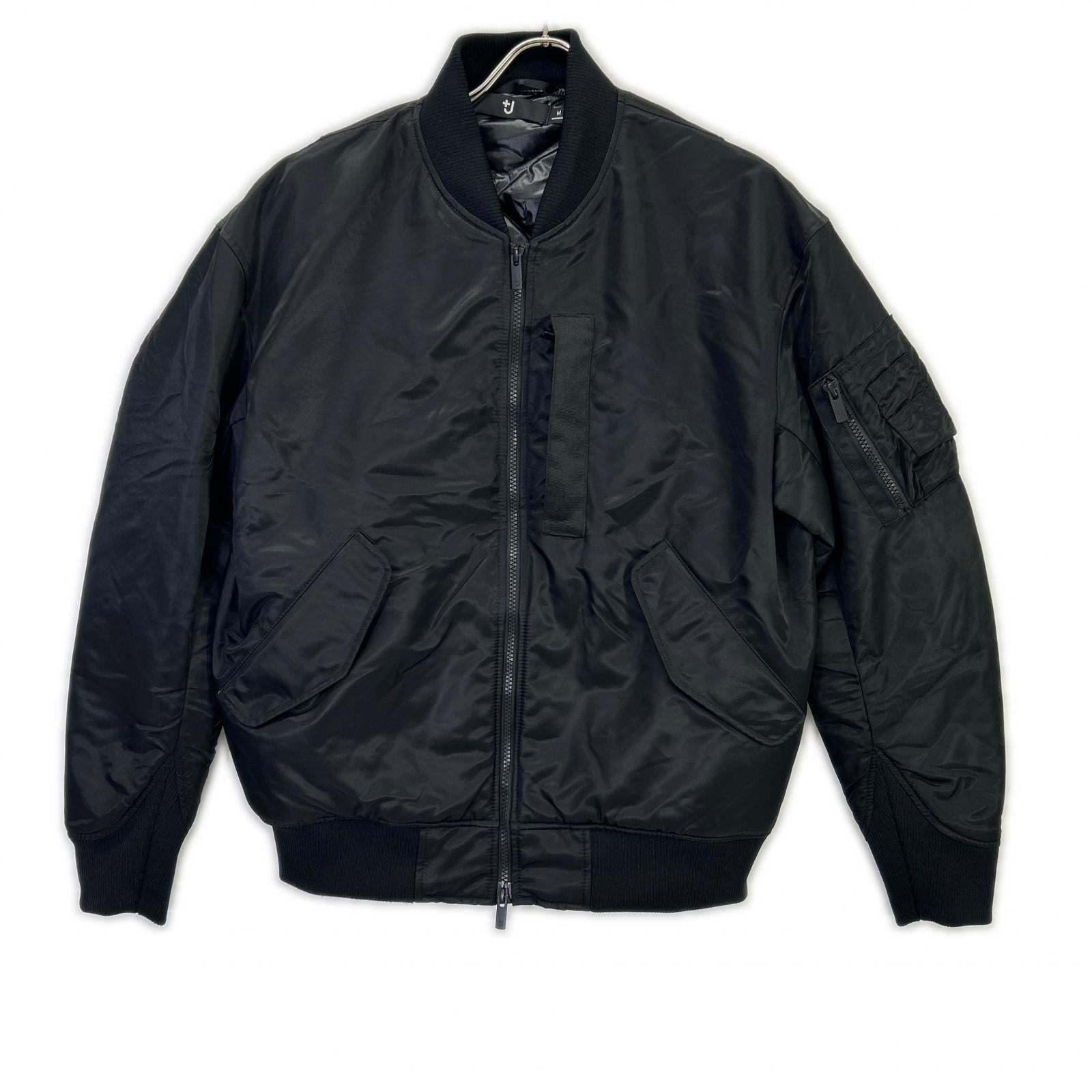 UNIQLO +J Jil Sander Black Hybrid Down Oversized MA-1 Blouson Jacket M Men's