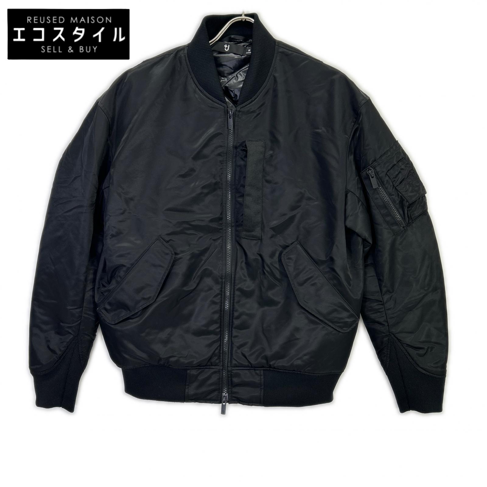UNIQLO +J Jil Sander Black Hybrid Down Oversized MA-1 Blouson Jacket M Men's