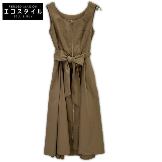 Grace Class 23SS Beige Zip Detail Dress