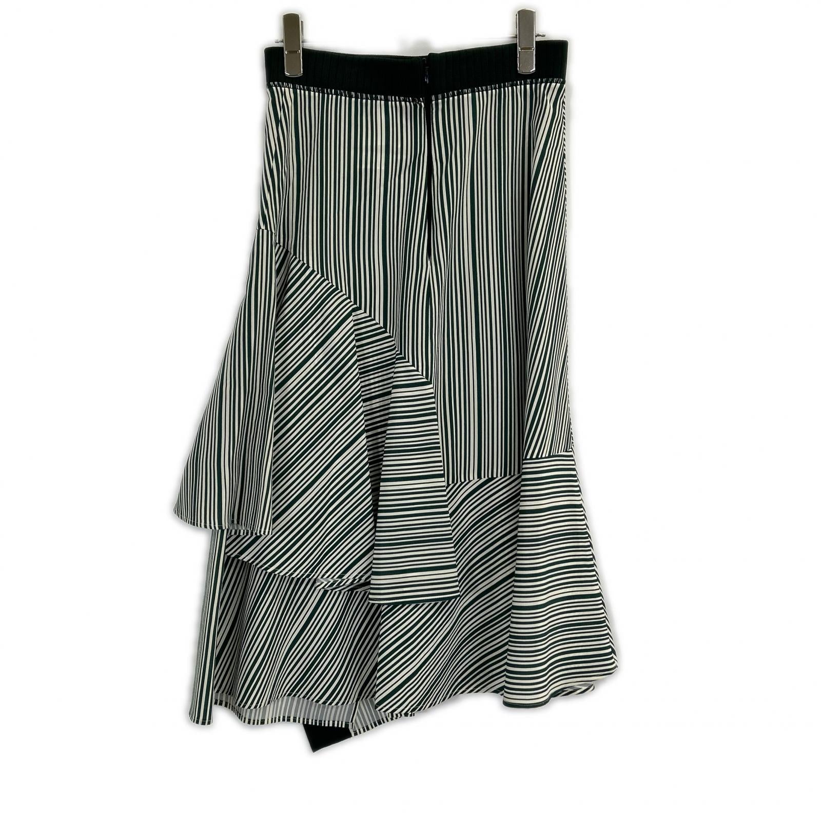 SPORTMAX Green Silk Stripe Set-Up Suit