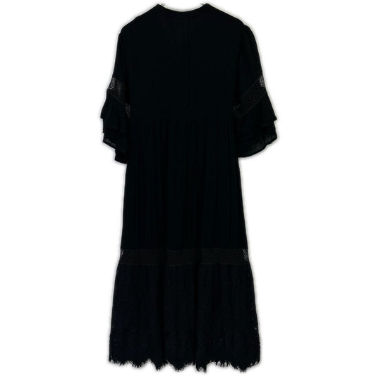 Grace Class 02232 31018-00 Black 23SS Scalloped Lace Maxi Dress